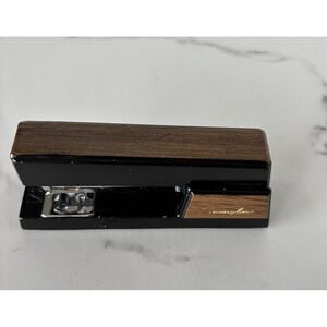 Swingline Mini Desktop Stapler 737 Vintage Black Faux Wood Grain